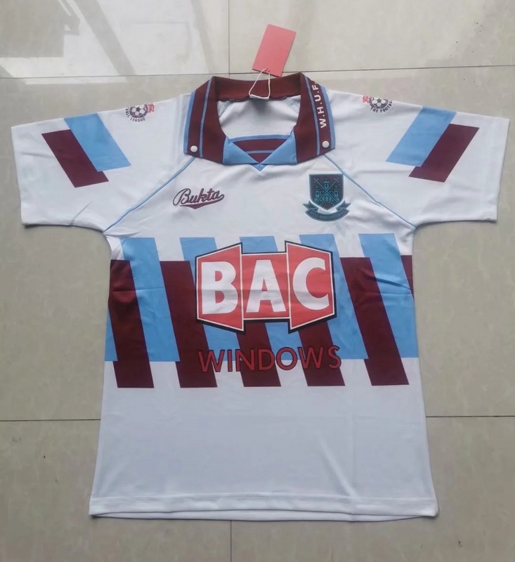 AAA Quality Westham 91/92 Away White Soccer Jersey